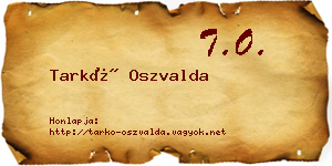 Tarkó Oszvalda névjegykártya